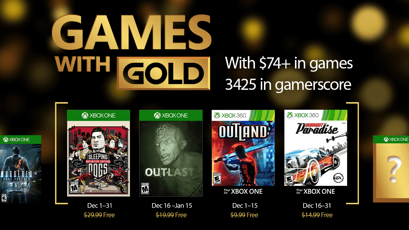 Los juegos gratis para Diciembre de Xbox
