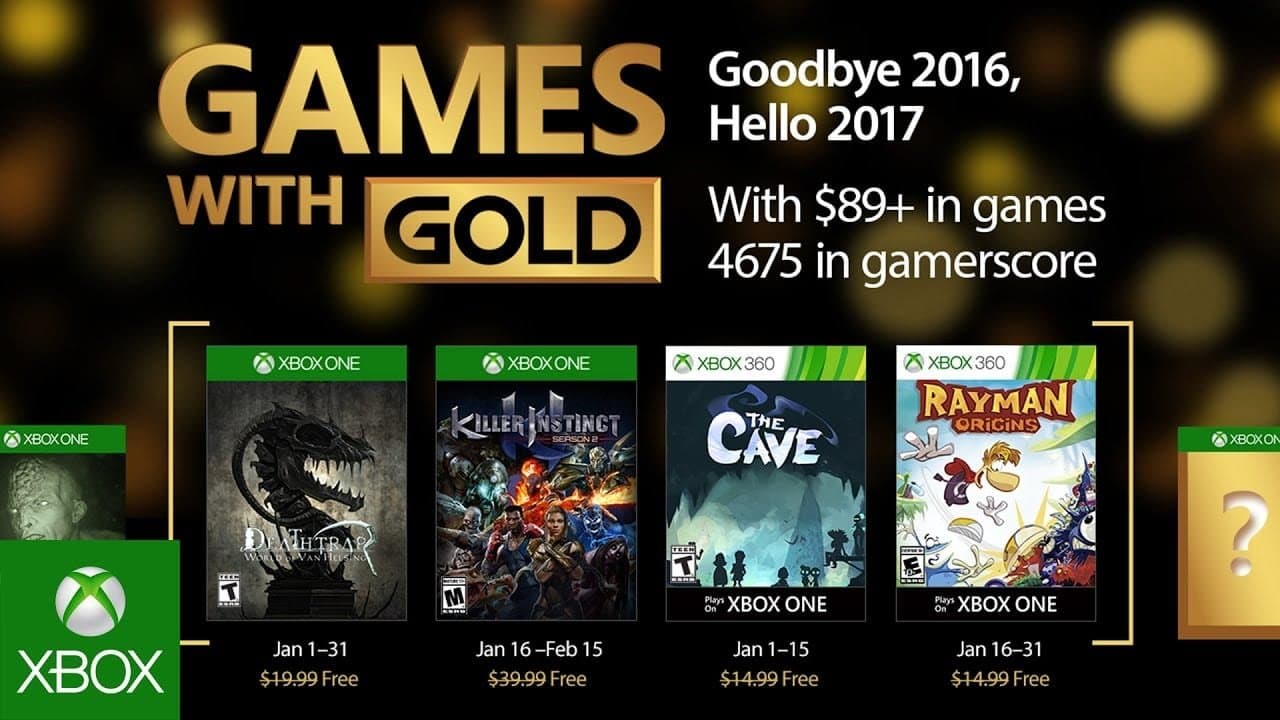 Revelado los juegos gratis de Xbox para Enero del 2017