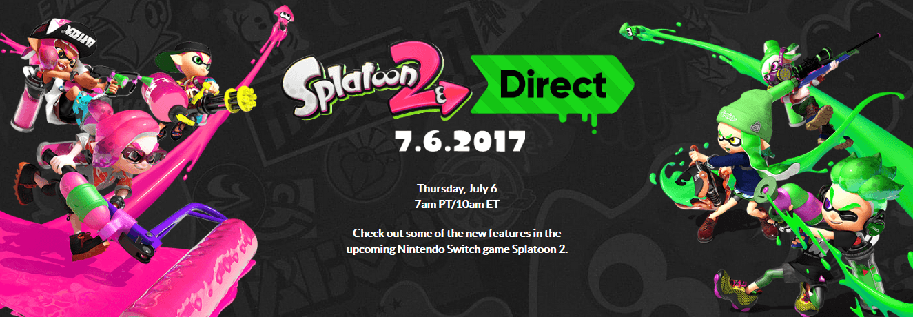 Tendremos un Nintendo Direct enfocado en Splatoon 2 para este 6 de Julio