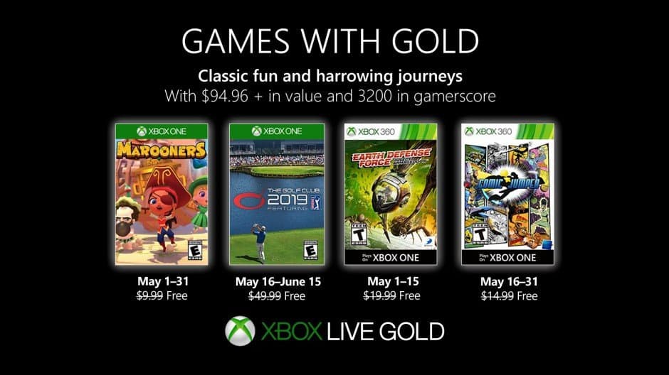 Xbox anuncia sus juegos gratuitos para el mes de Mayo