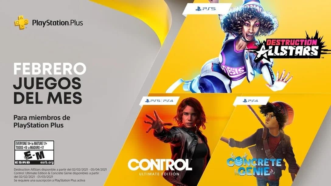 Sony da a conocer los juegos de PlayStation Plus de febrero