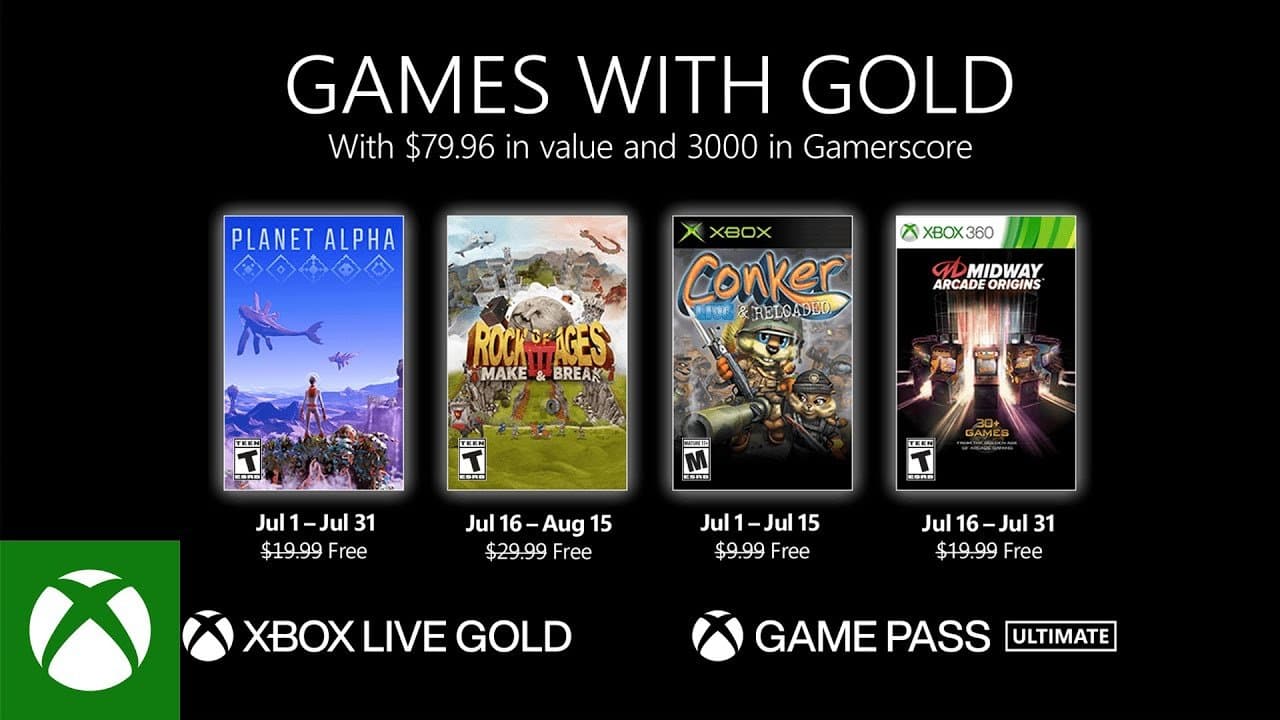 Estos son los Games with Gold para julio 2021