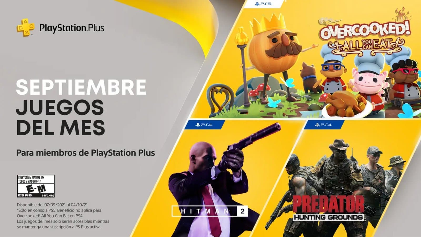 Estos son los juegos PlayStation Plus de septiembre 2021